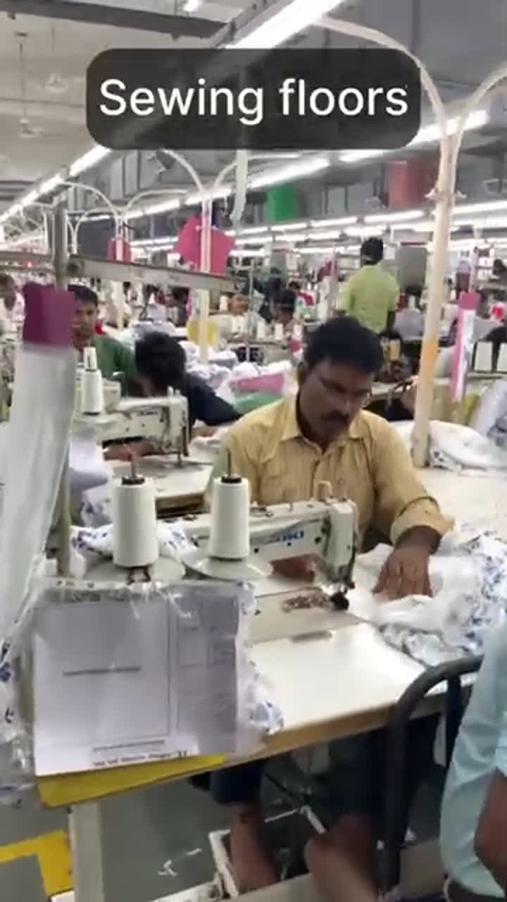 Sewing floor in factory